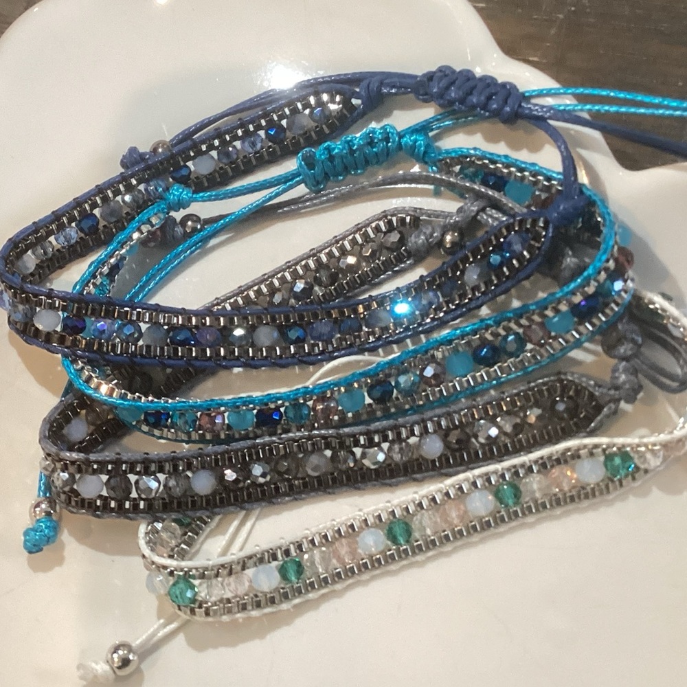 COPY - 🌸Set of 4 Hand Made Glass Bead Bracelets
